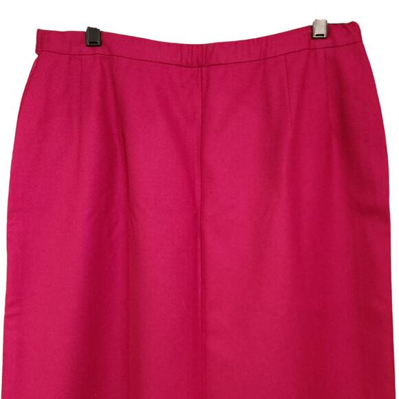 Pendleton 100% Virgin Wool Pink midi length lined skirt w/ Pockets, size 16 - Picture 11 of 12